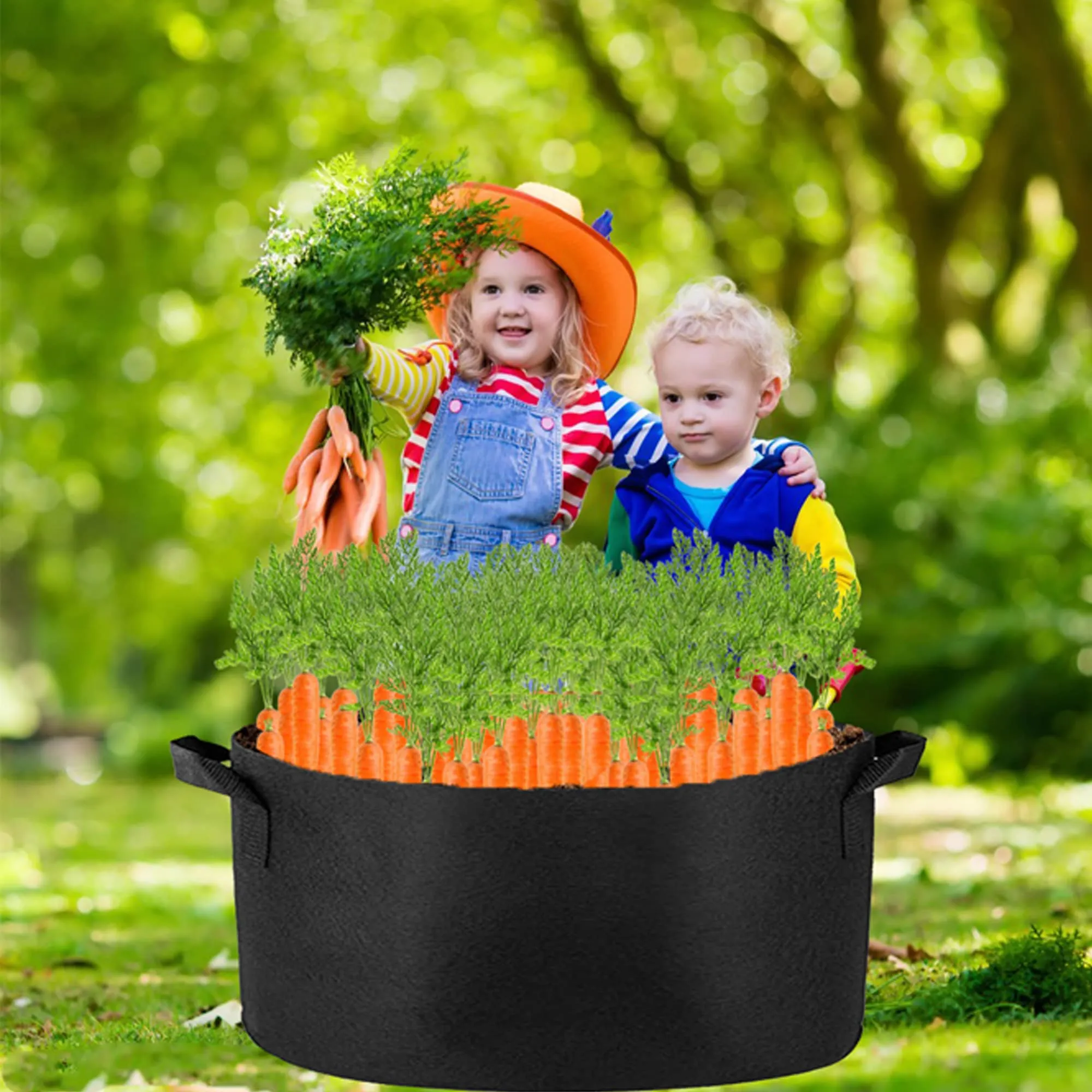 1 Pack 400 Gallon 180cm 60cm Grow Bag | Heavy Duty Thickened Plant Pots with Handles | Farming Gardening Tree