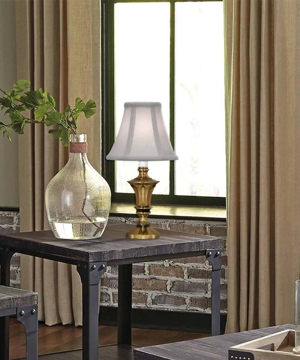 11"H Burnished Brass Signature by Stiffel Candle Lamp, On/Off