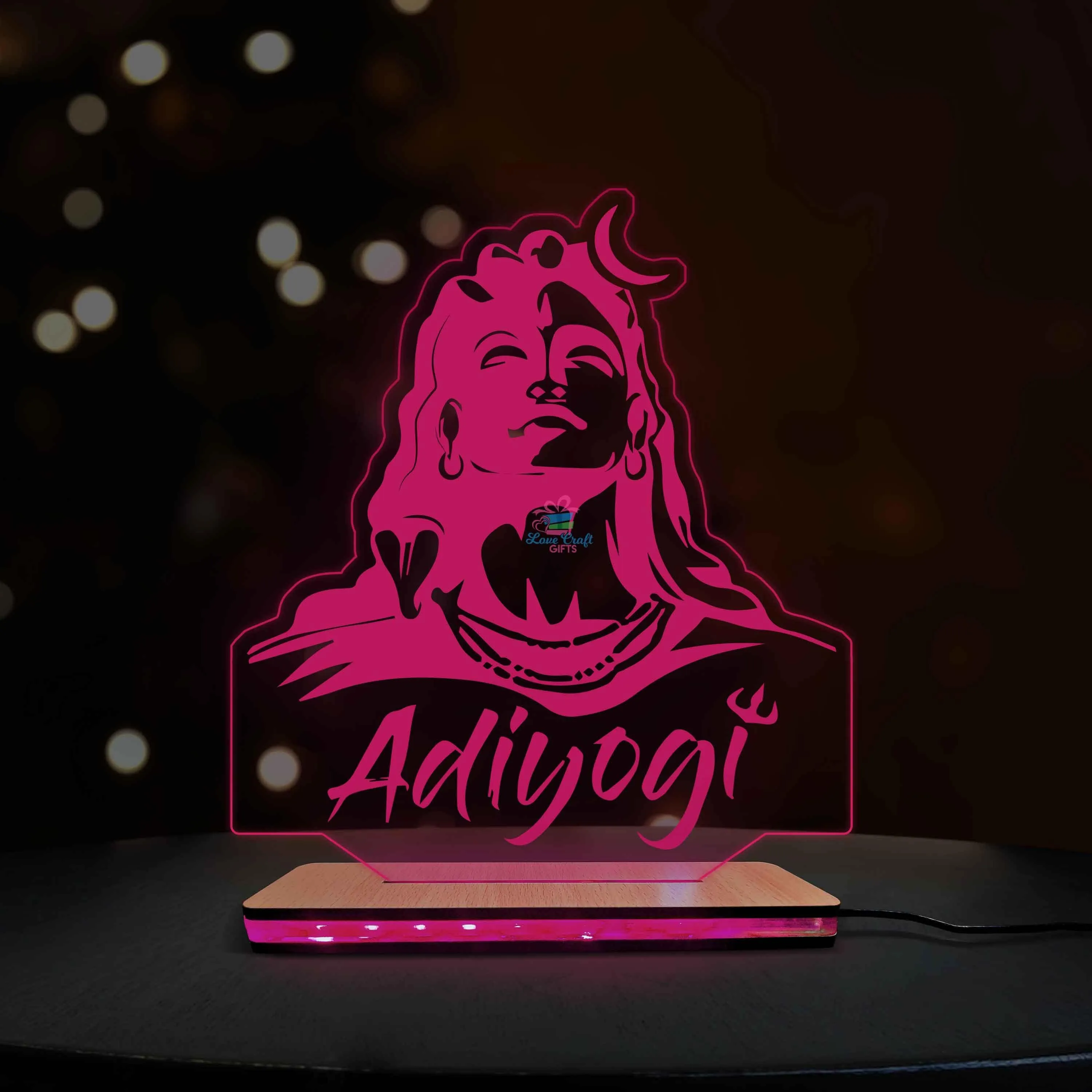 3d Acrylic Adiyogi LED Lamp