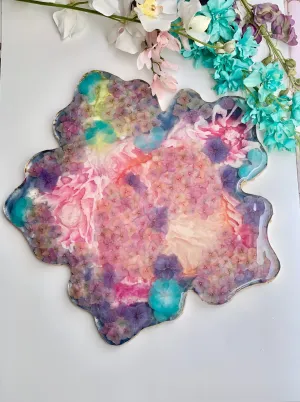 3D Floral Tray - Mixed Media