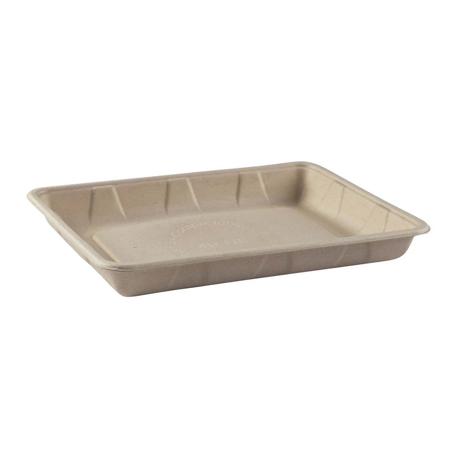 9.4" x 6.9" x 1.2" Molded Fiber Mini Trays, Case of 250
