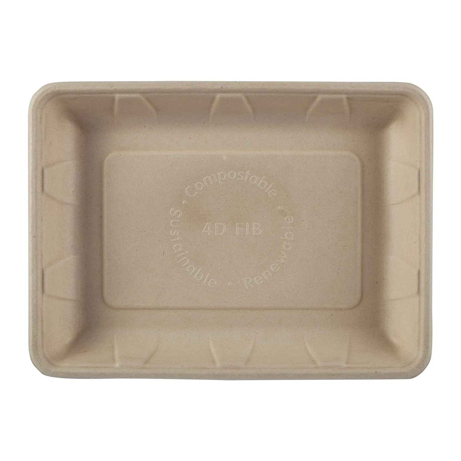 9.4" x 6.9" x 1.2" Molded Fiber Mini Trays, Case of 250
