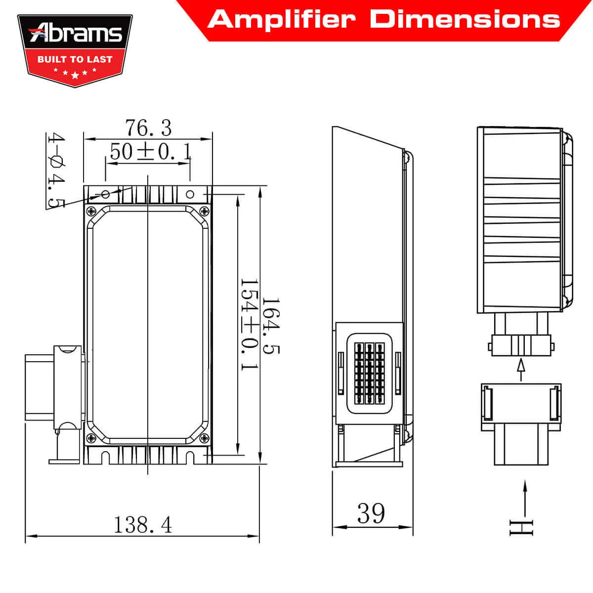 Abrams Macro 100W Motorcycle Siren System Kit