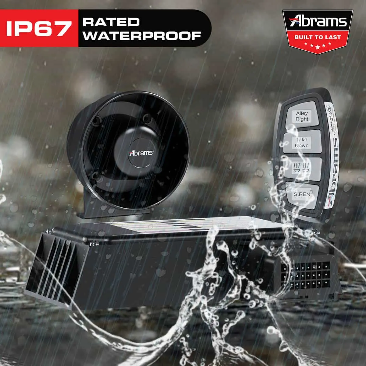 Abrams Macro 100W Motorcycle Siren System Kit