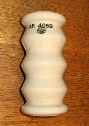 Admiralty Pattern 4959 White Porcelain Electrical Insulator Made by Taylor Tunnicliff & Co