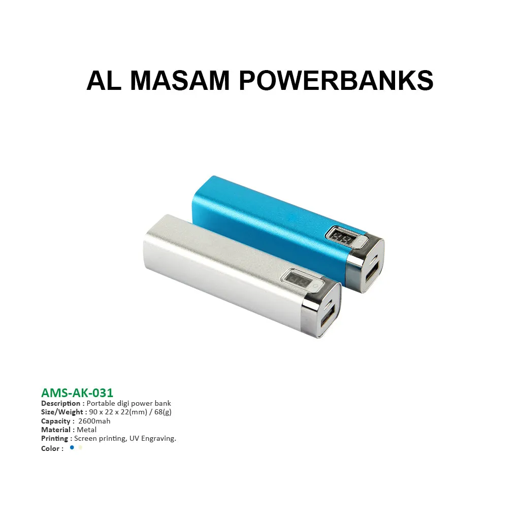AMS-AK-031 - PortableDigi Powerbank - 2600mah