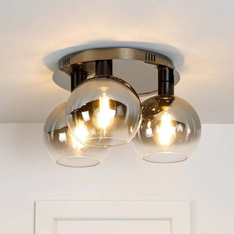 Arkansas Flush Ceiling Light - Black