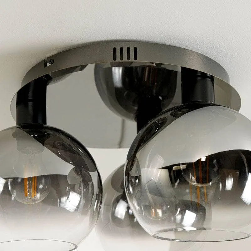 Arkansas Flush Ceiling Light - Black