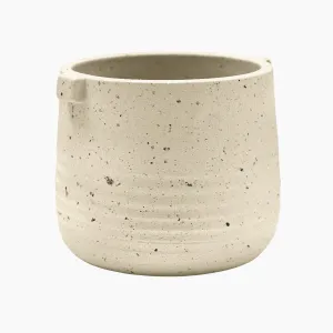 Aurora Terrazzo Handle Large Planter in Oat