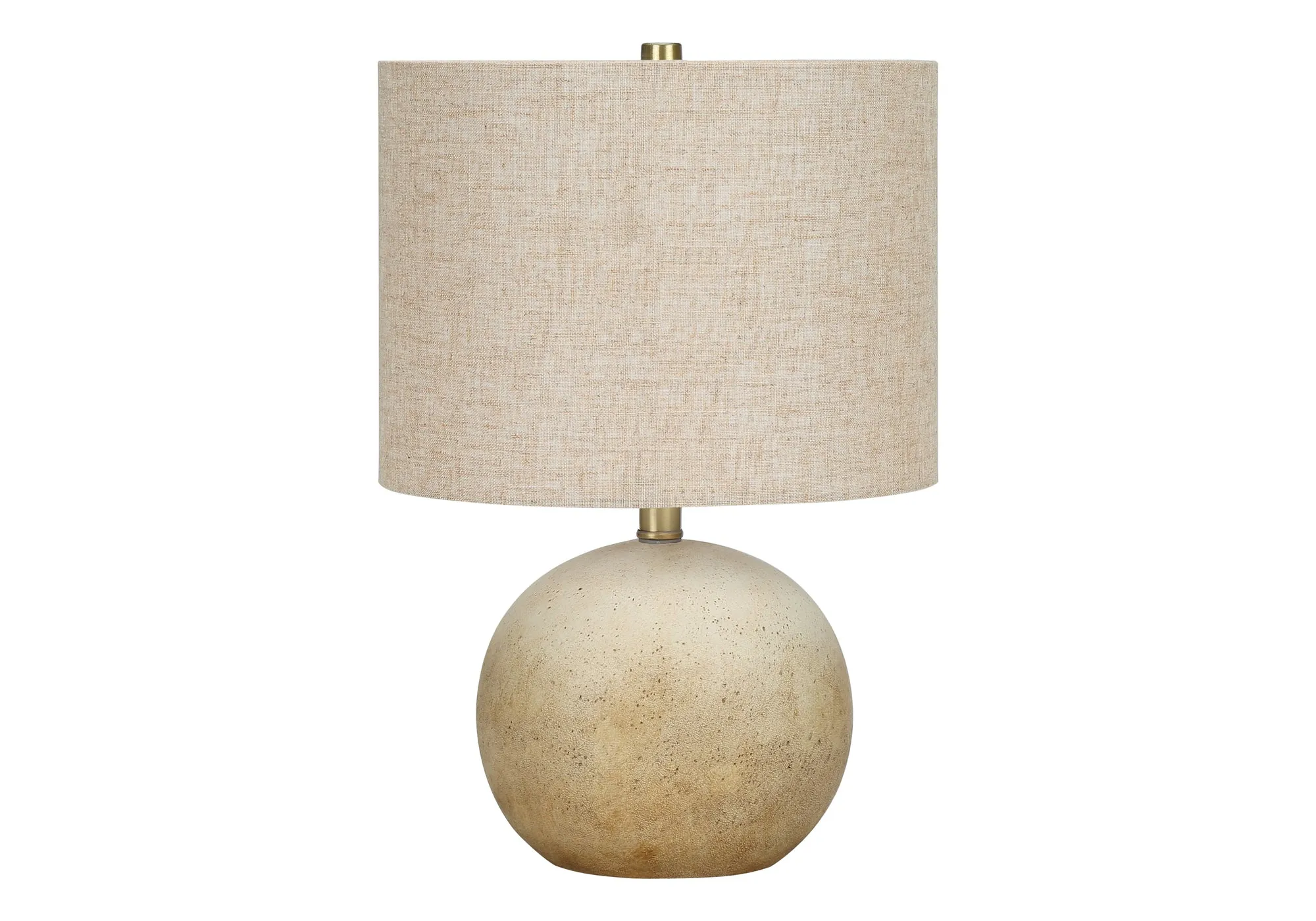 BeauteLumina - Contemporary Beige Concrete Table Lamp, 20"H, with Beige Shade