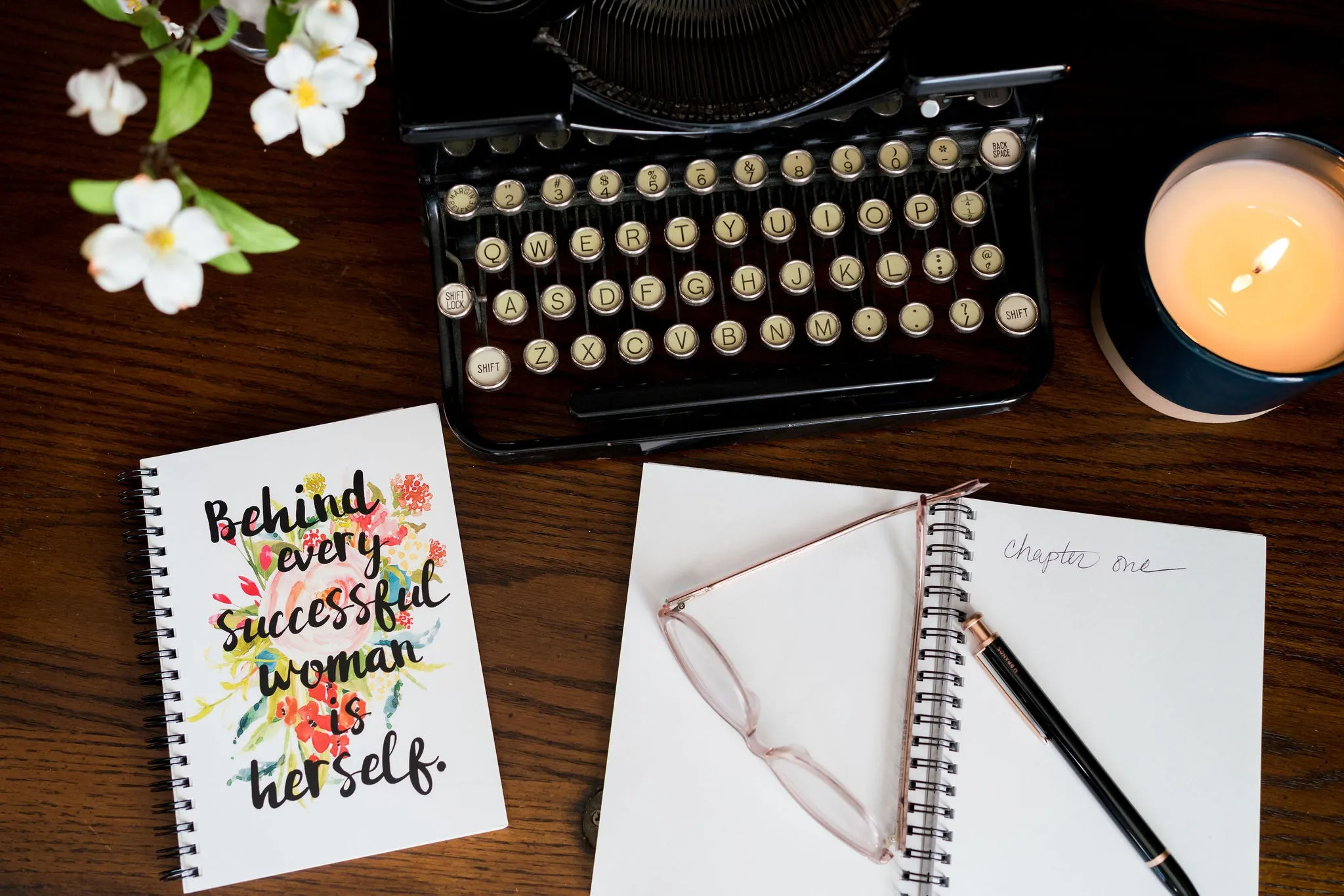 Behind Every Successful Woman is Herself 80 page Note Book