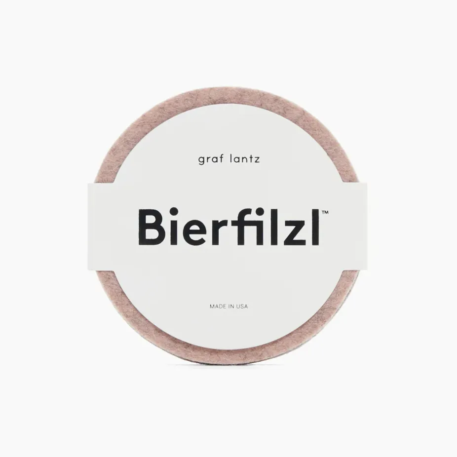 Bierfilzl Merino Wool Felt Round Coaster Multi 4 Pack (Sparkling)