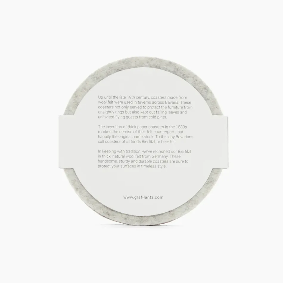 Bierfilzl Merino Wool Felt Round Coaster Multi 4 Pack (Sparkling)