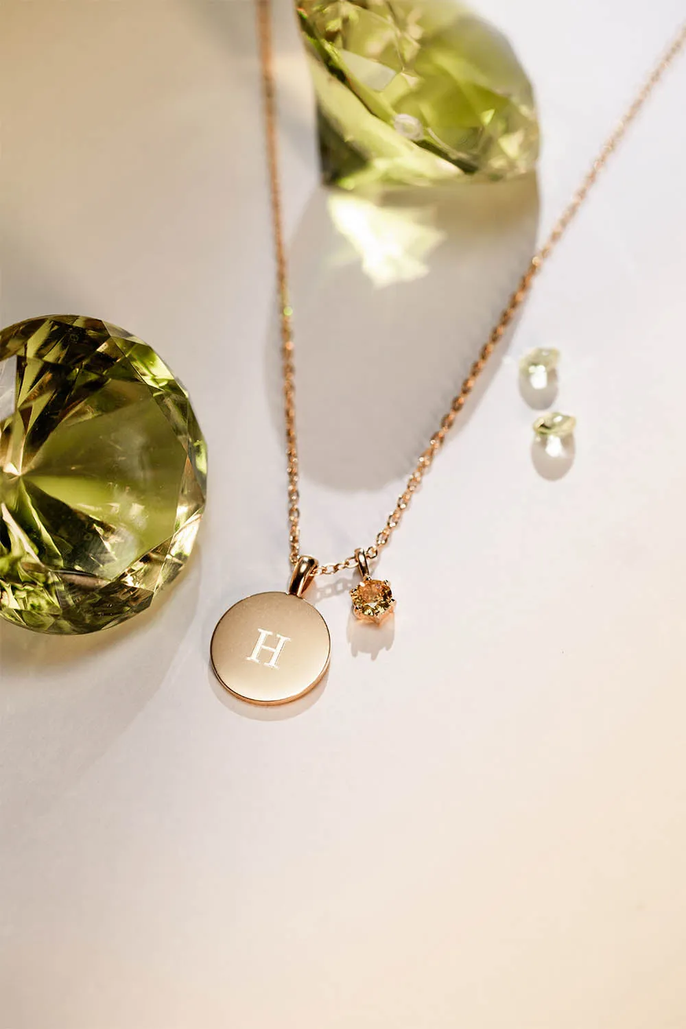 Birthstone November Necklace 14K Gold Plated