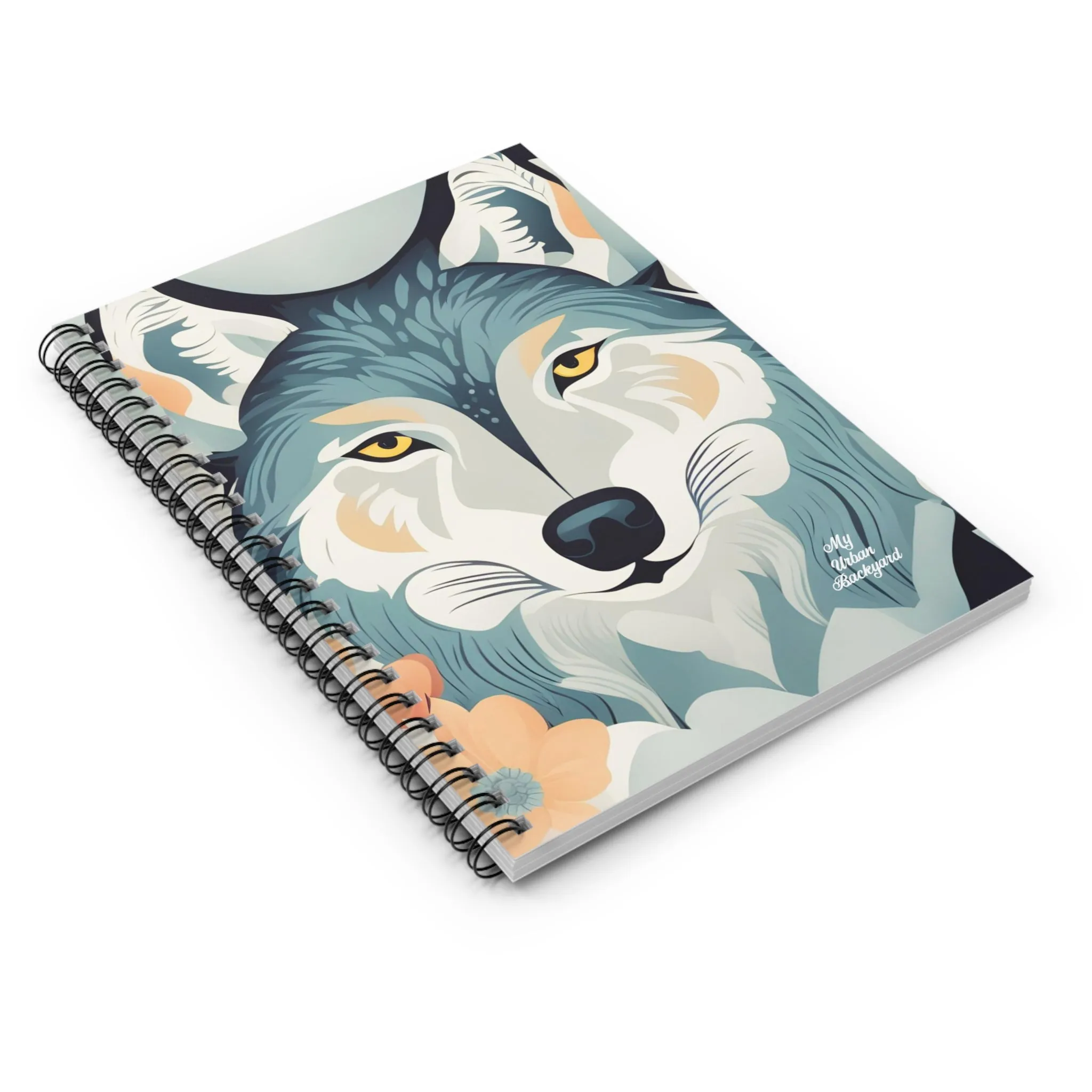 Blue Wolf, Spiral Notebook Journal - Write in Style