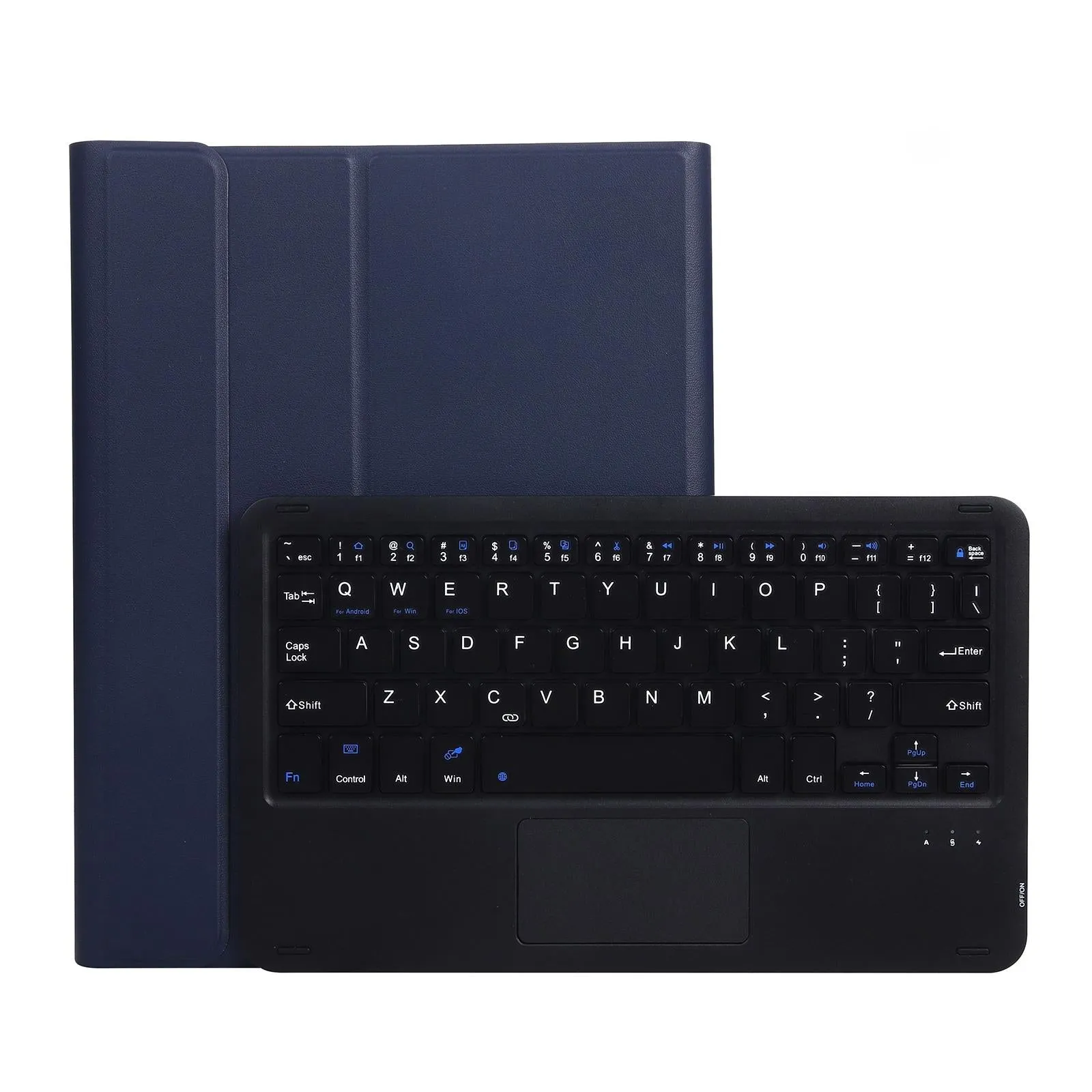 Bluetooth Keyboard Leather Case For Ipad 9.7 - Touch Control - Lambskin Texture - Fits 2018 / 2017 Pro & Air 2