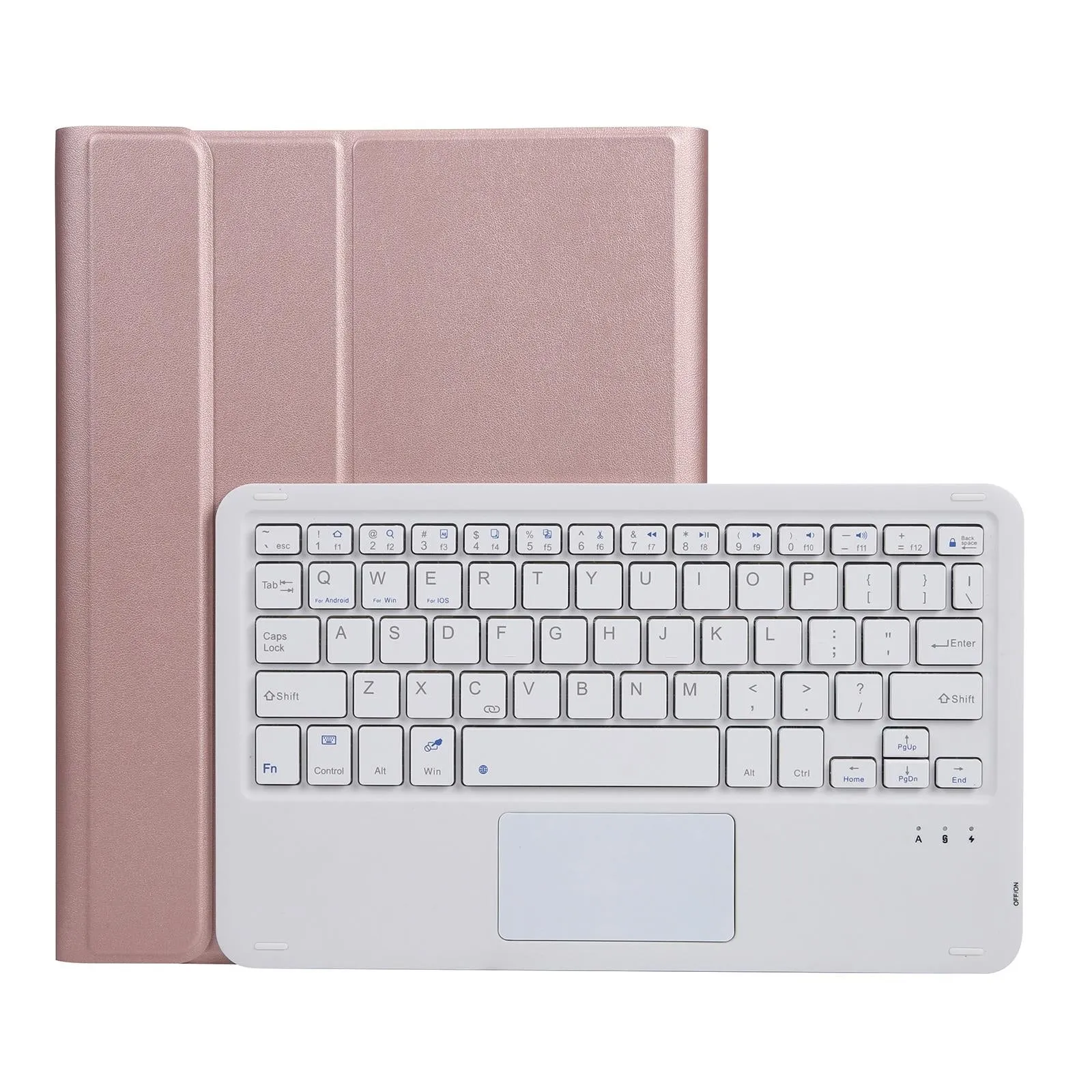 Bluetooth Keyboard Leather Case For Ipad 9.7 - Touch Control - Lambskin Texture - Fits 2018 / 2017 Pro & Air 2