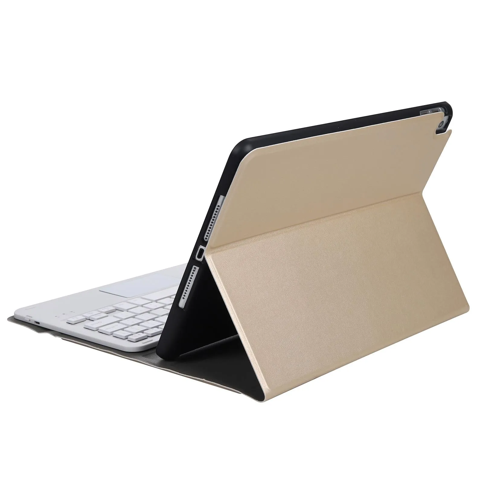 Bluetooth Keyboard Leather Case For Ipad 9.7 - Touch Control - Lambskin Texture - Fits 2018 / 2017 Pro & Air 2