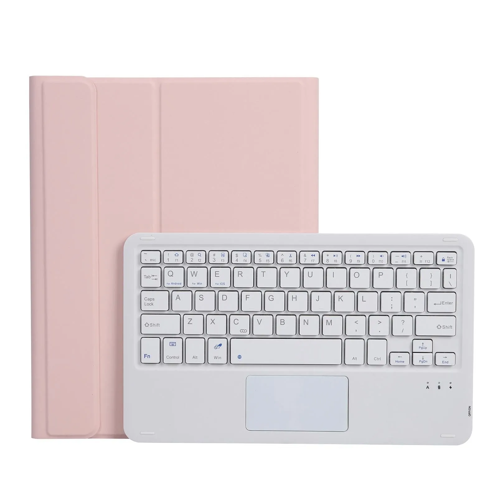 Bluetooth Keyboard Leather Case For Ipad 9.7 - Touch Control - Lambskin Texture - Fits 2018 / 2017 Pro & Air 2