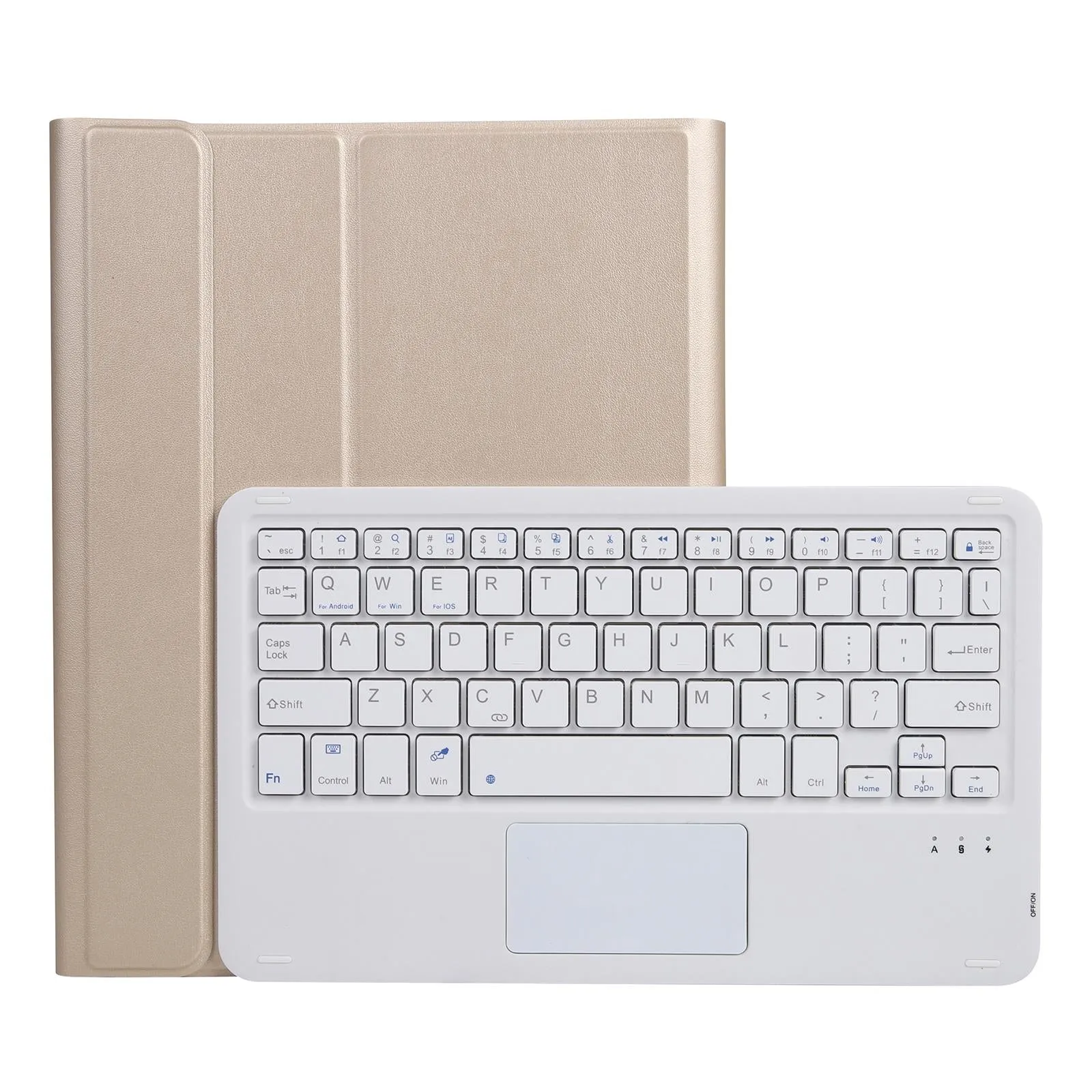 Bluetooth Keyboard Leather Case For Ipad 9.7 - Touch Control - Lambskin Texture - Fits 2018 / 2017 Pro & Air 2