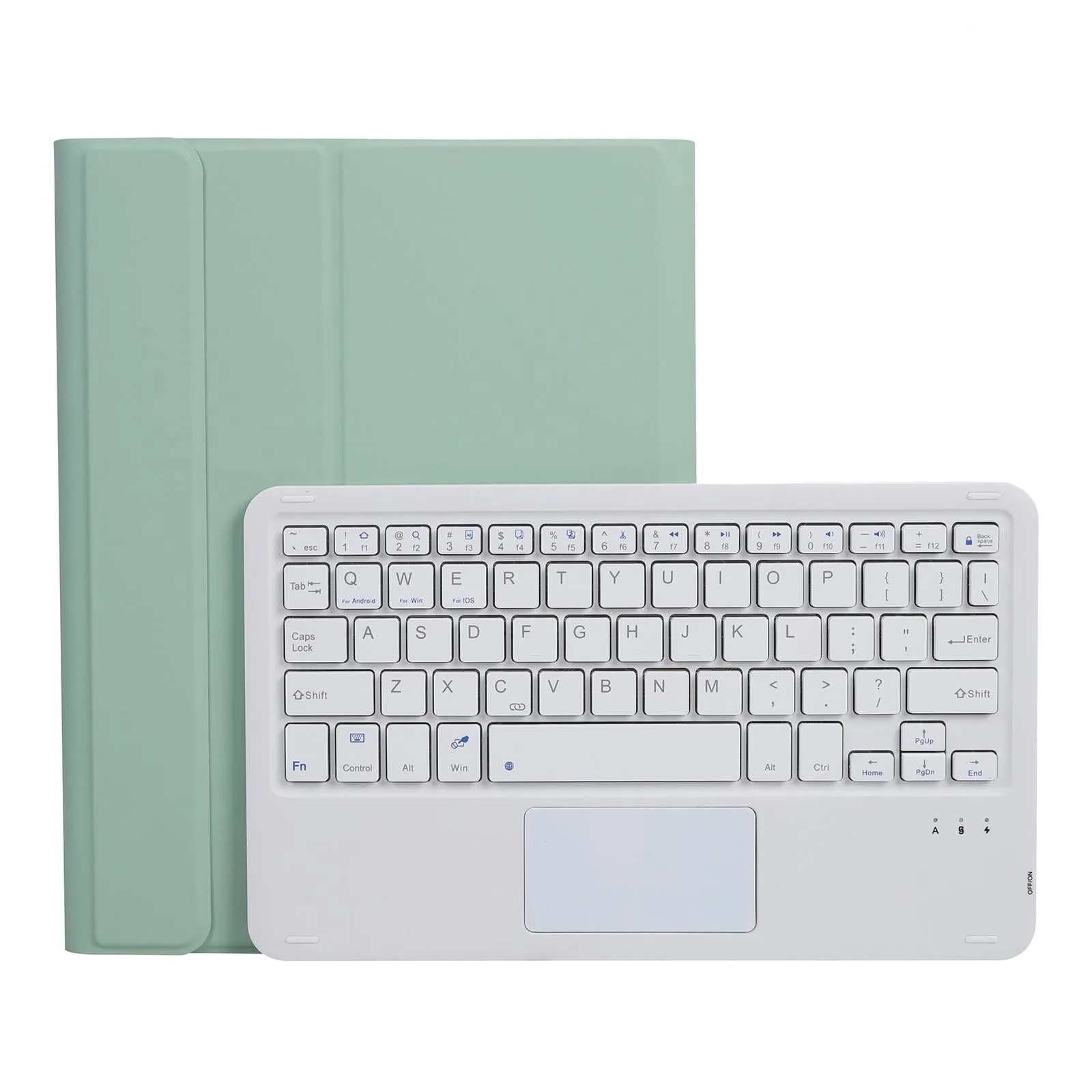 Bluetooth Keyboard Leather Case For Ipad 9.7 - Touch Control - Lambskin Texture - Fits 2018 / 2017 Pro & Air 2