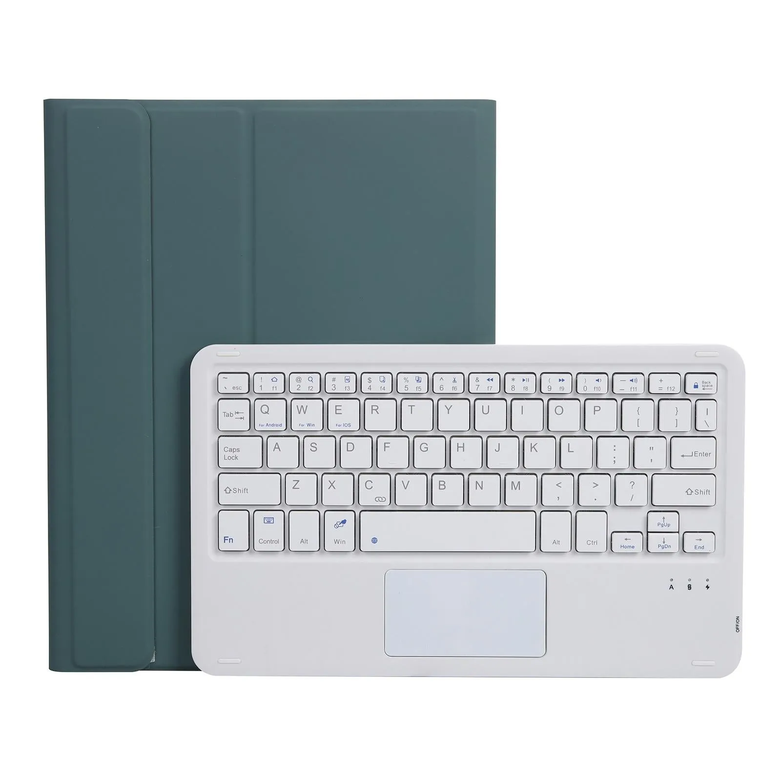 Bluetooth Keyboard Leather Case For Ipad 9.7 - Touch Control - Lambskin Texture - Fits 2018 / 2017 Pro & Air 2