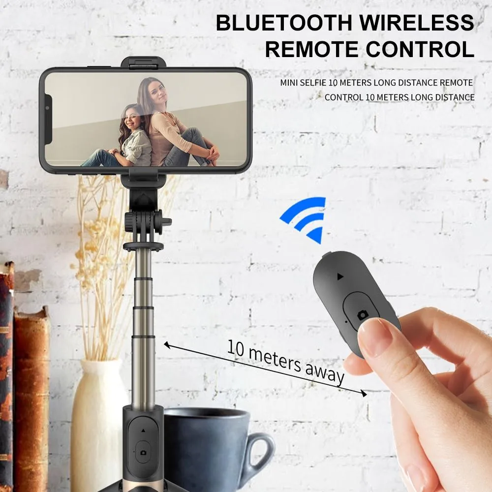 Bluetooth Remote Selfie Stick with Tripod and Phone Holder