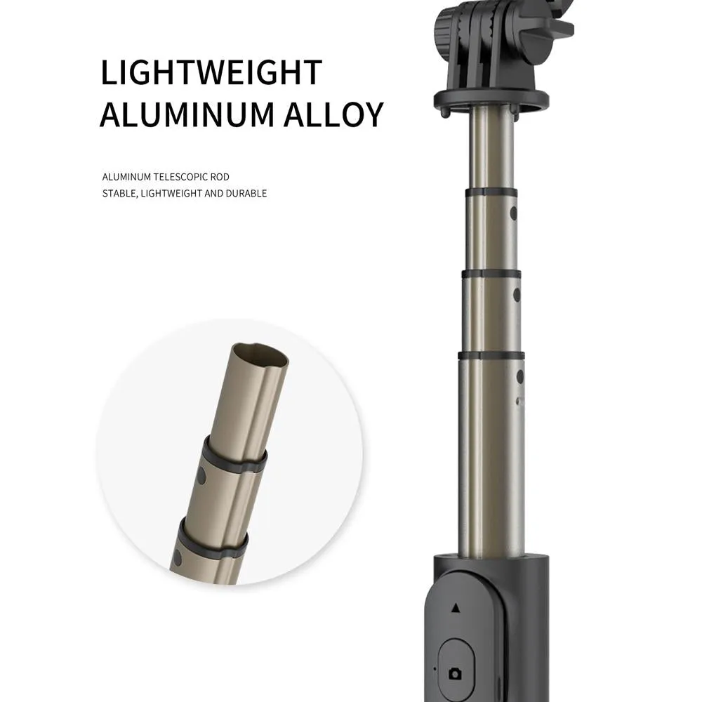 Bluetooth Remote Selfie Stick with Tripod and Phone Holder