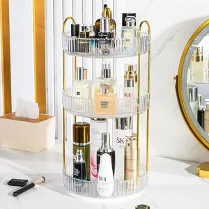 Blushbees® 360° Rotating Makeup Organizer - 3 Tiers, Green