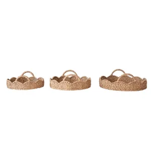BRAIDED BANKUAN AND RATTAN TRAY (LARGE)
