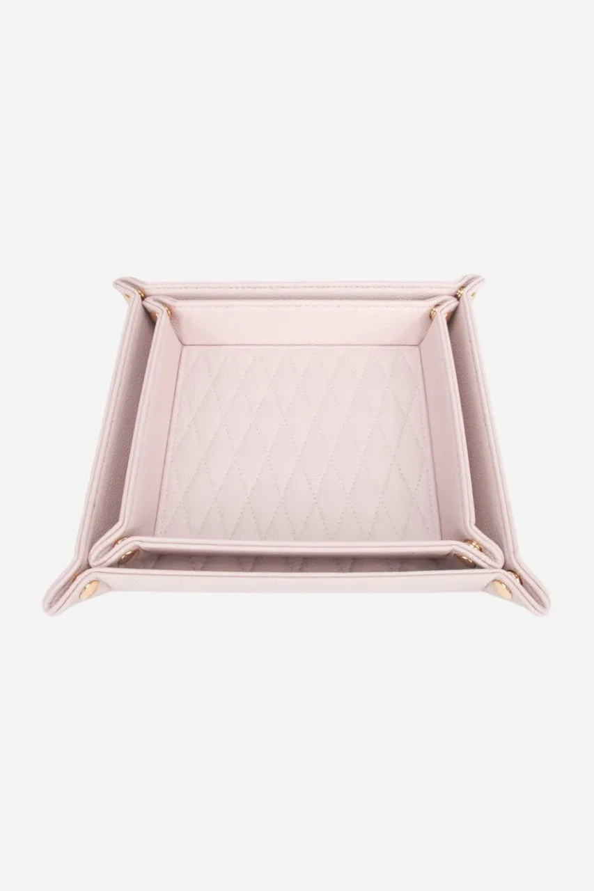 BROUK & CO. Leah 2 Piece Quilted Throw All Pale Pink