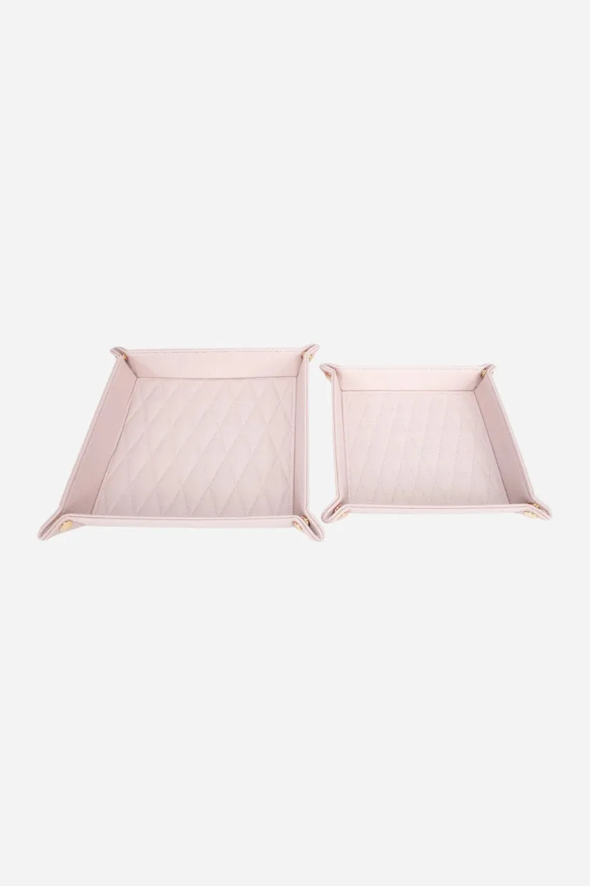 BROUK & CO. Leah 2 Piece Quilted Throw All Pale Pink