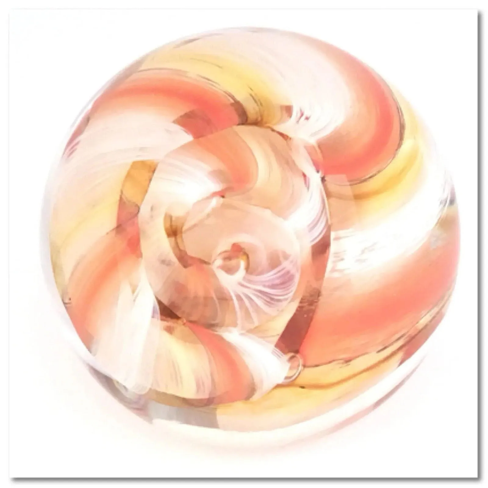Caithness Scotland ribbons art glass vintage paperweight