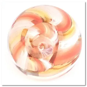 Caithness Scotland ribbons art glass vintage paperweight