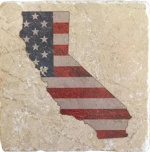 California American Flag Coaster