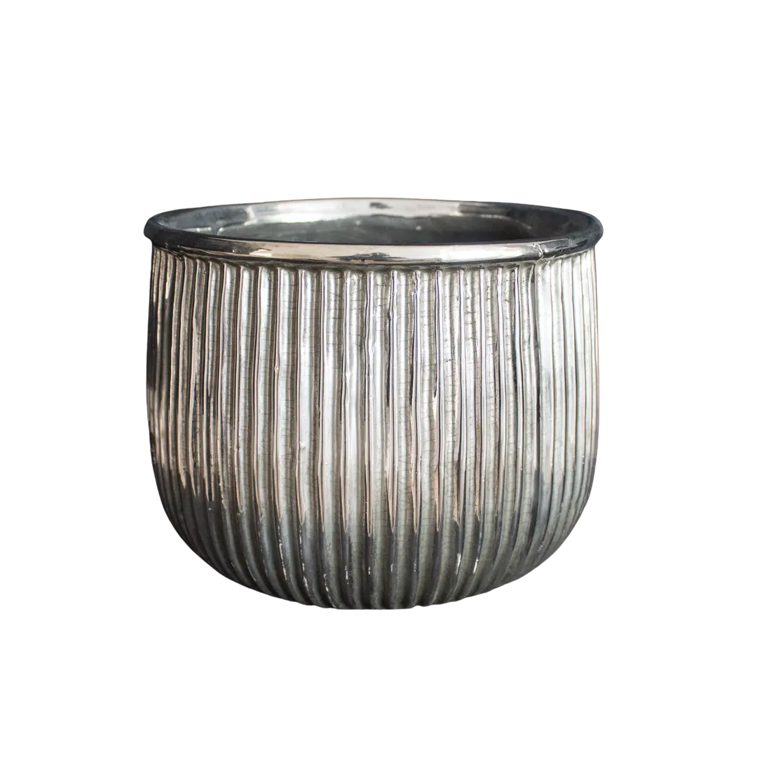 CERAMIC 24X24X18 SILVER