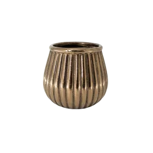 CERAMIC POT 15X15X14CM GOLD