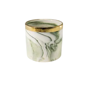 CERAMIC POT GREEN 8X7.5CM