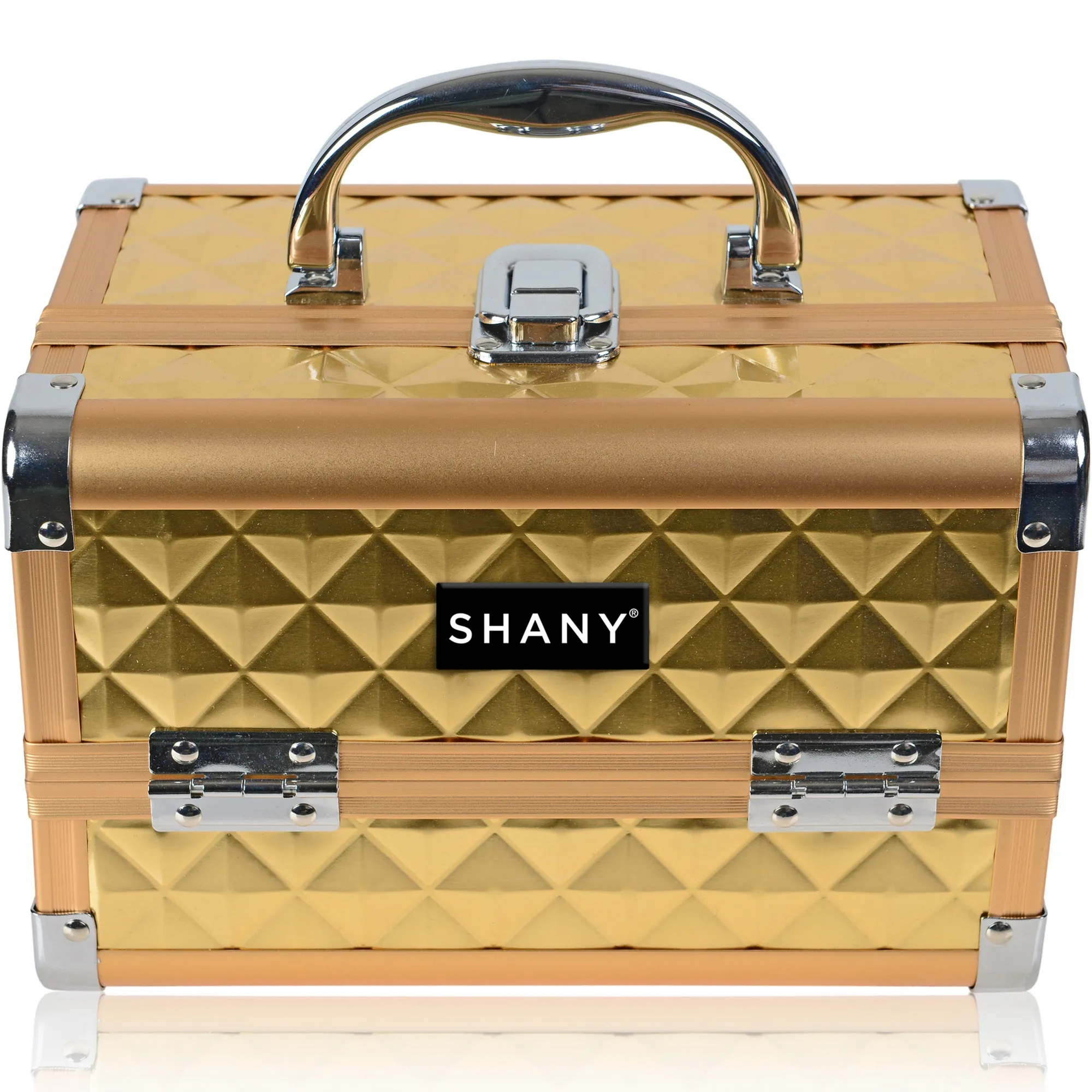 Chic Makeup Train Case with Mirror