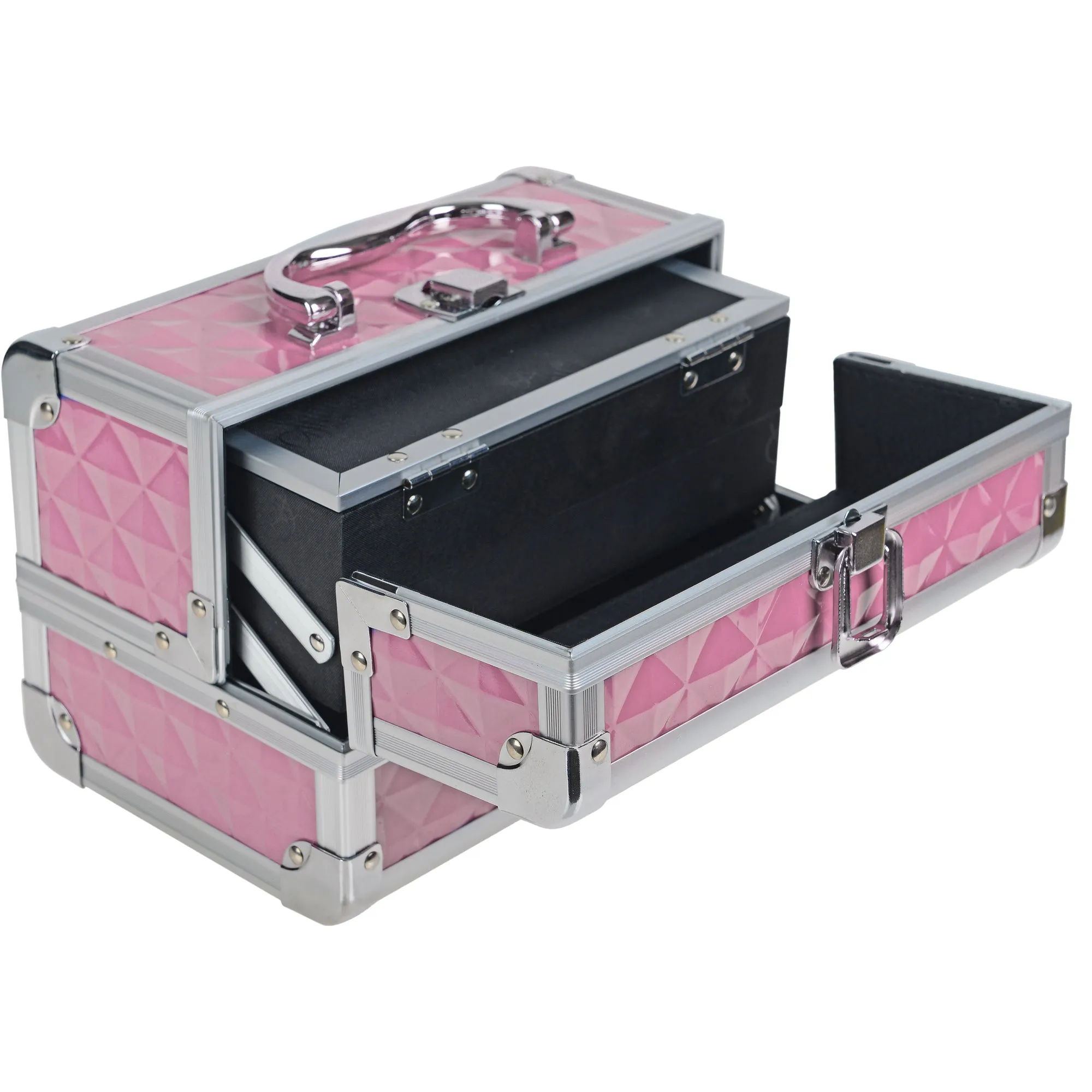 Chic Makeup Train Case with Mirror