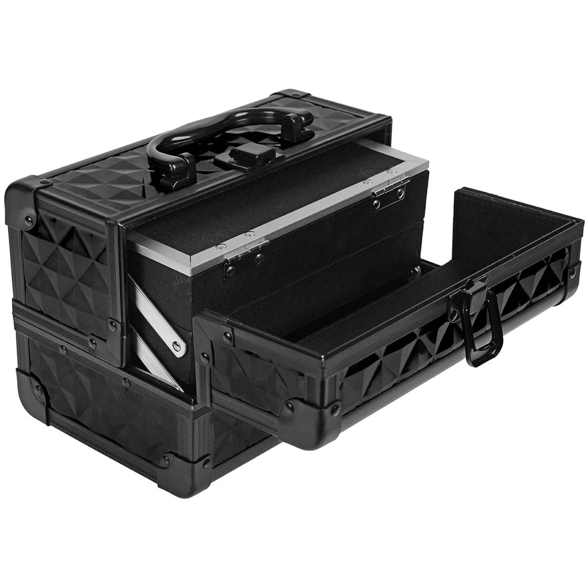 Chic Makeup Train Case with Mirror
