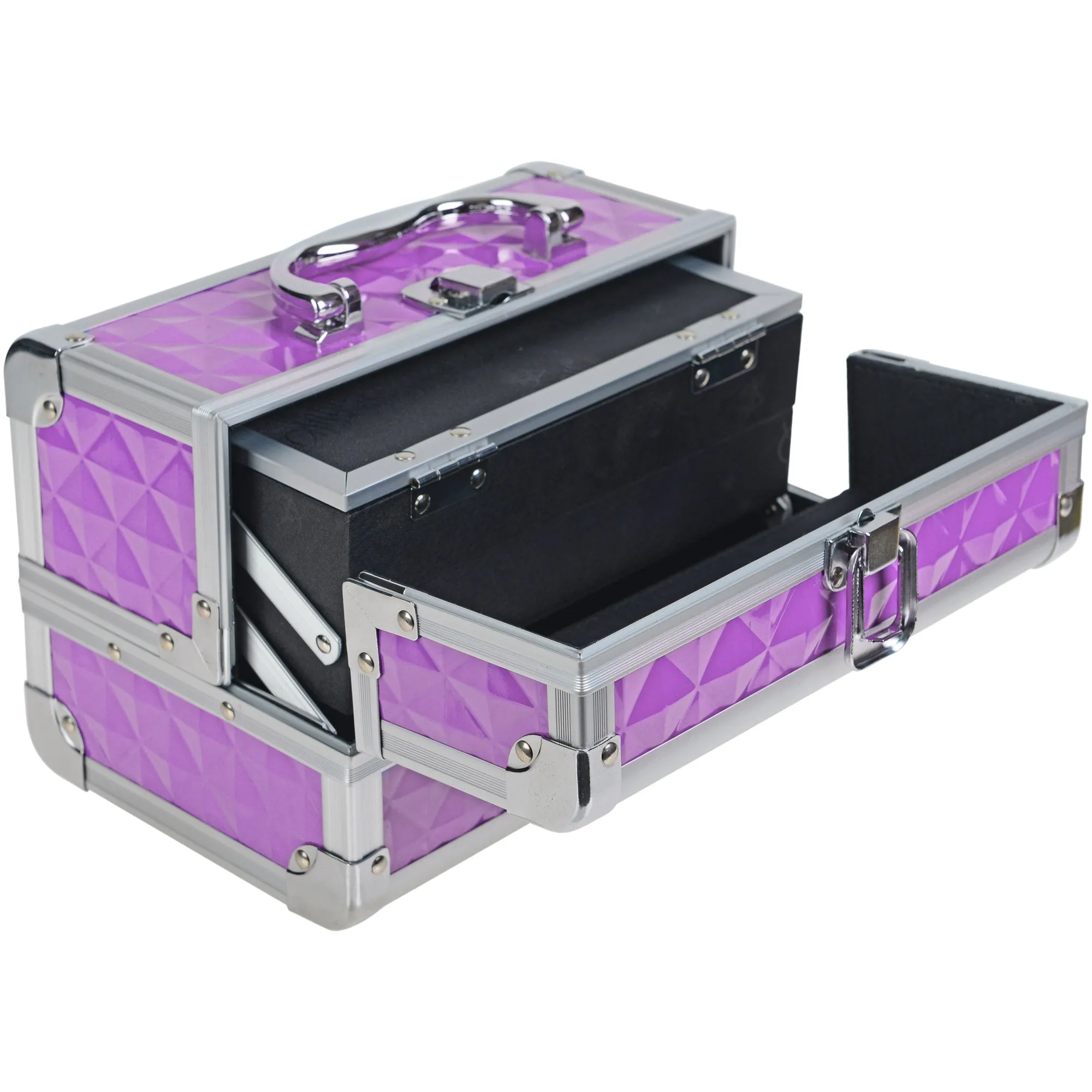 Chic Makeup Train Case with Mirror