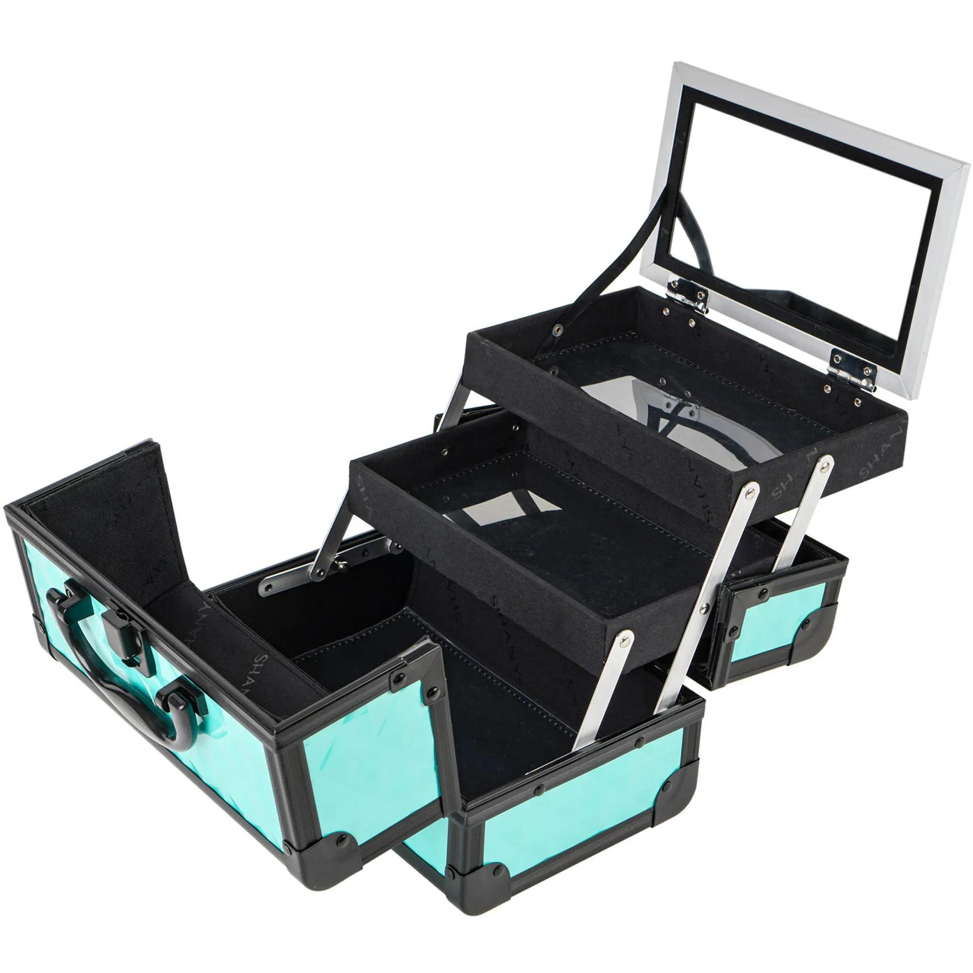 Chic Makeup Train Case with Mirror