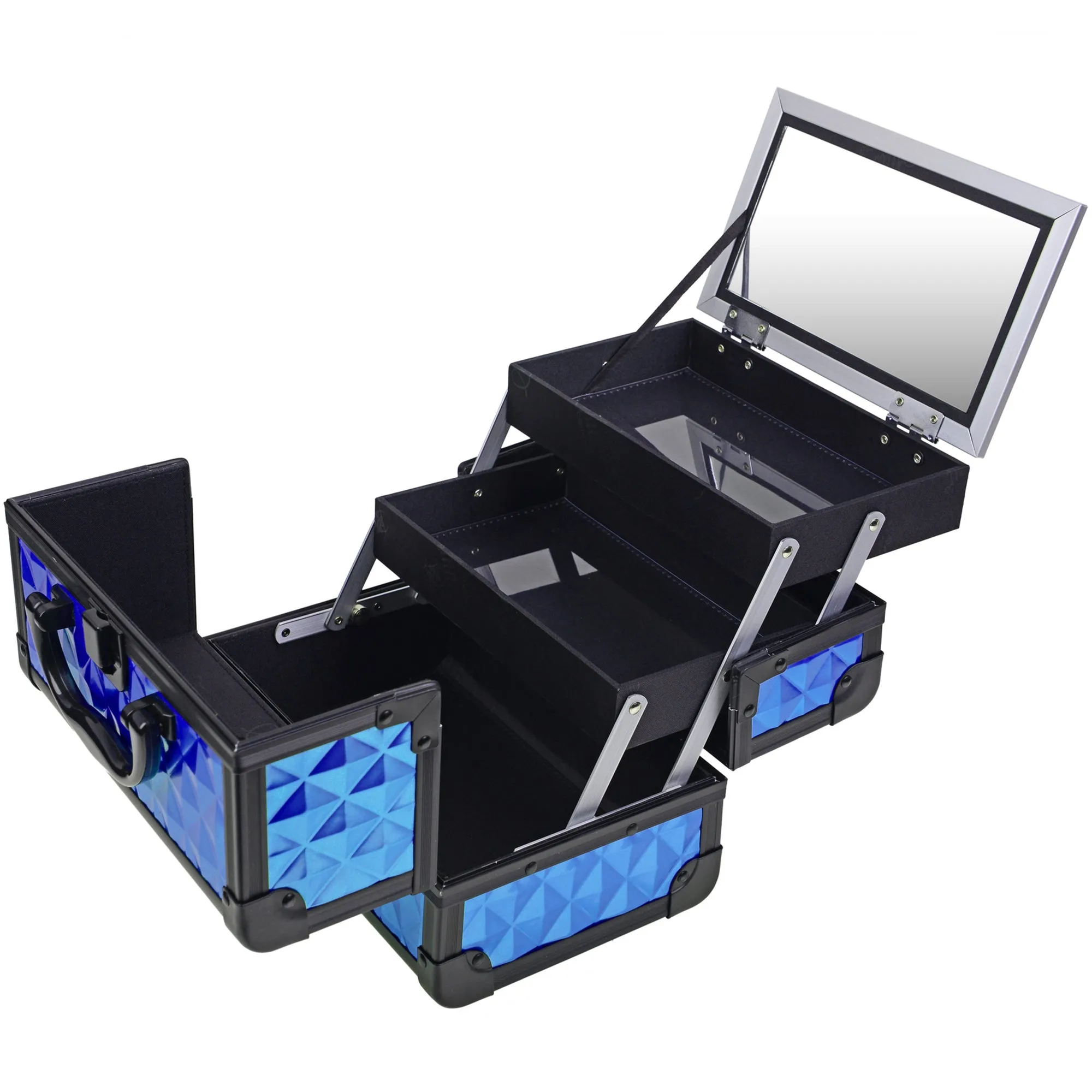 Chic Makeup Train Case with Mirror