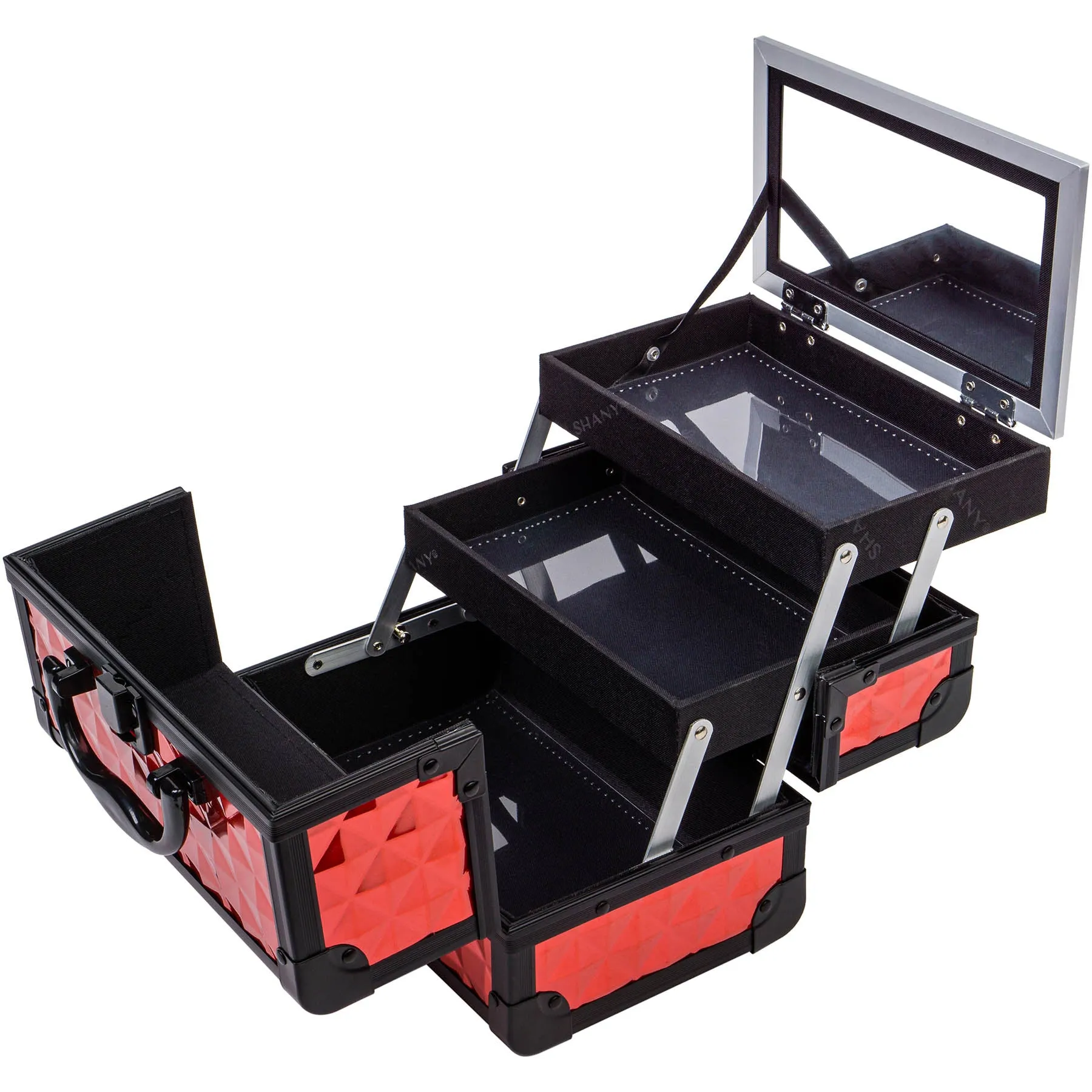 Chic Makeup Train Case with Mirror