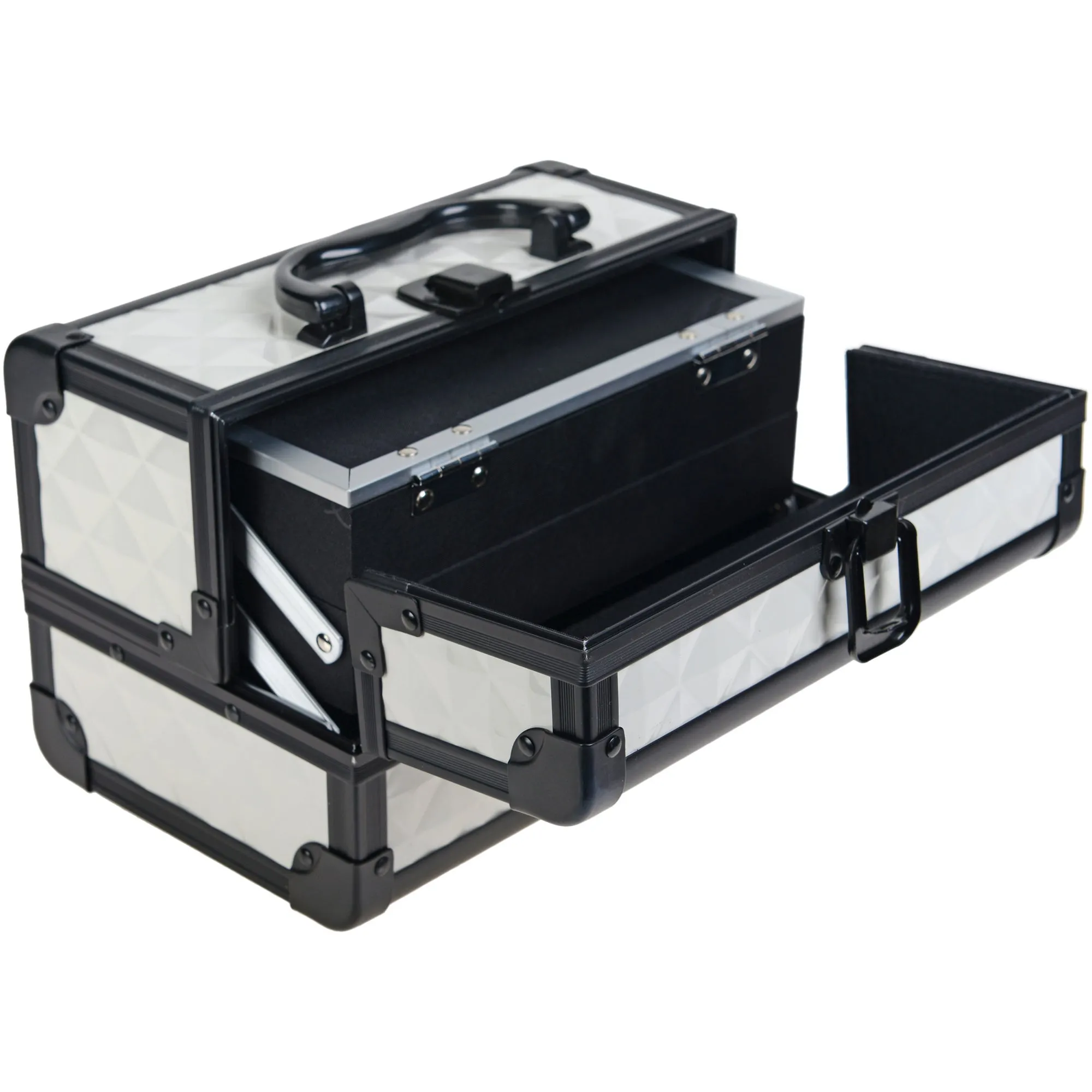 Chic Makeup Train Case with Mirror