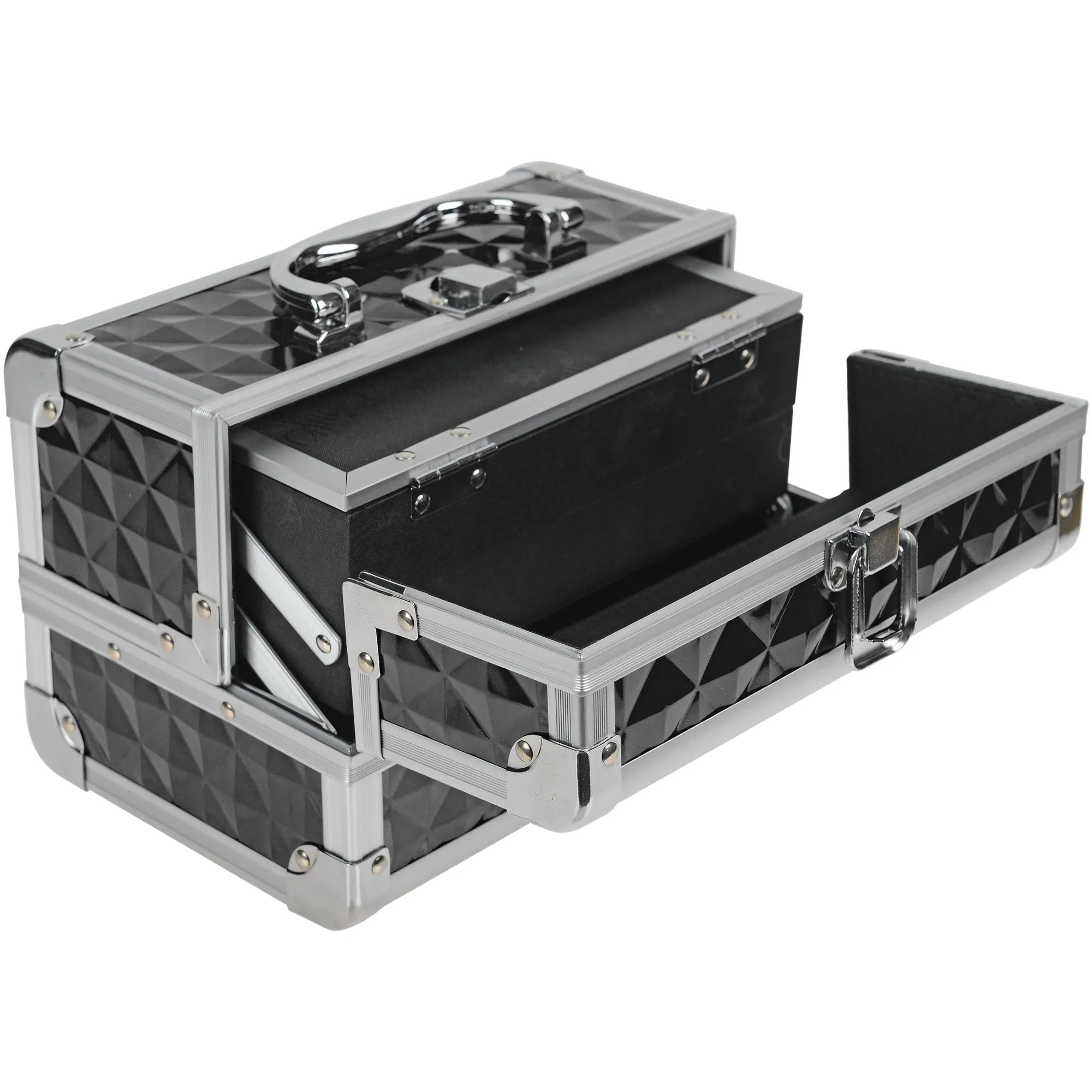 Chic Makeup Train Case with Mirror
