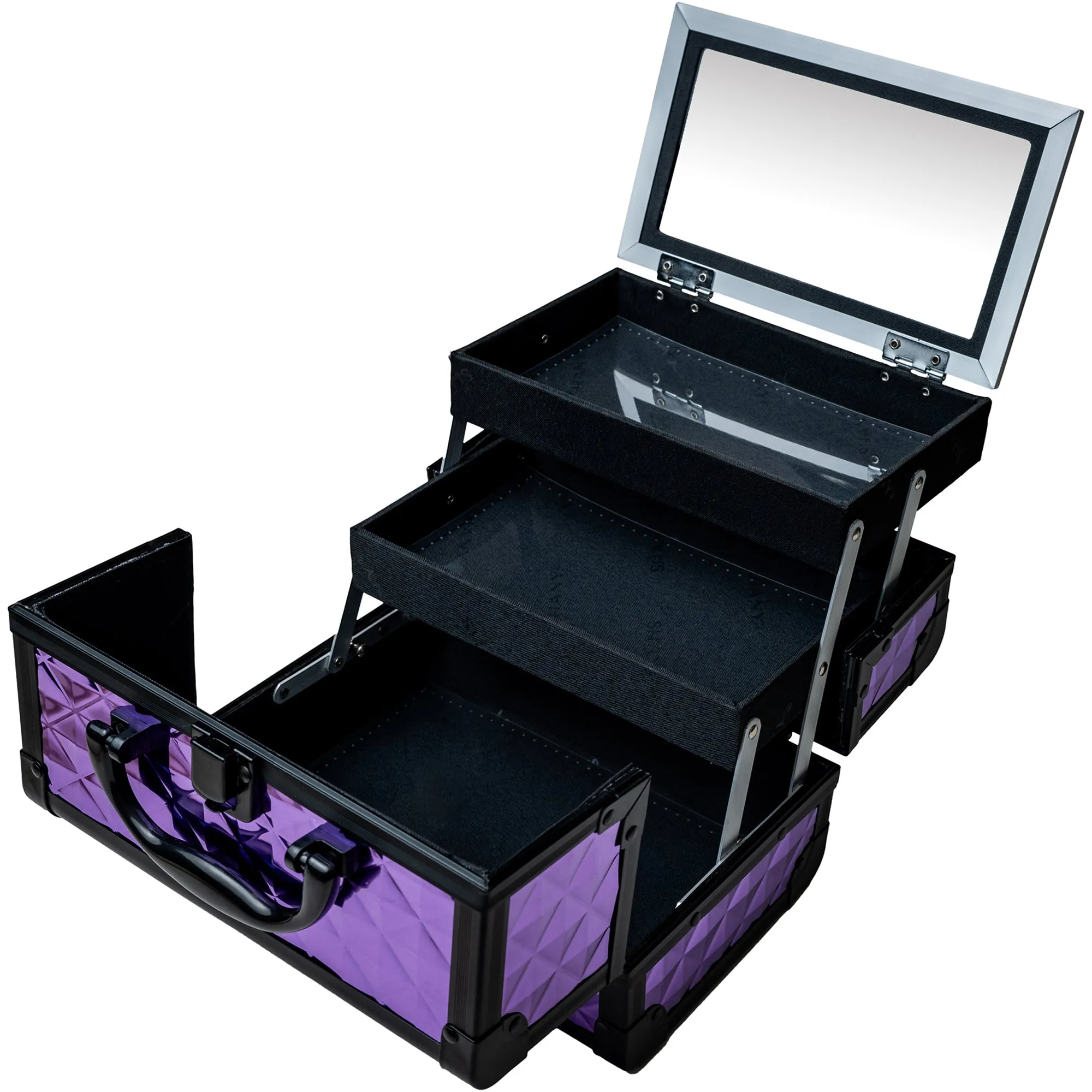 Chic Makeup Train Case with Mirror