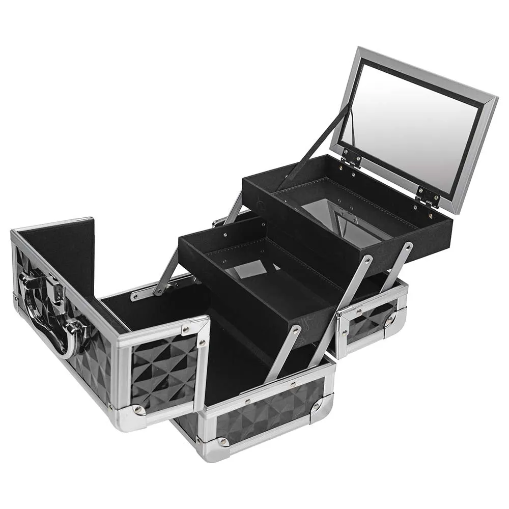 Chic Makeup Train Case with Mirror