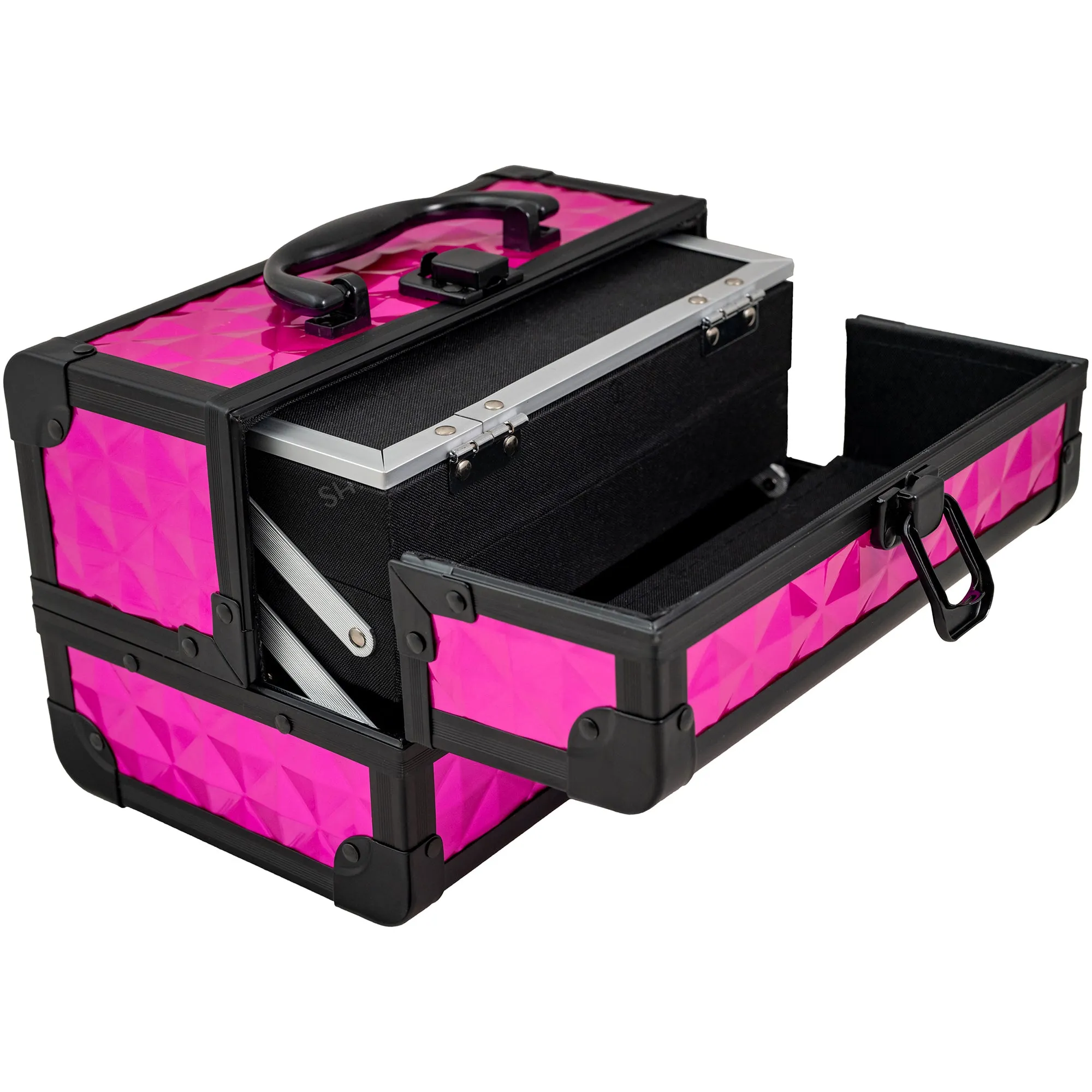 Chic Makeup Train Case with Mirror
